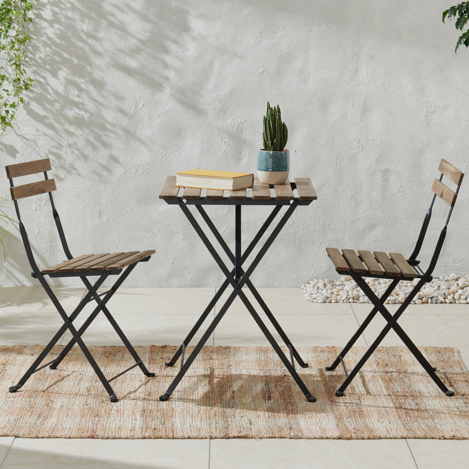 Latitude Run? Tomiye Square 2 - Person Outdoor Dining Set with Cushions